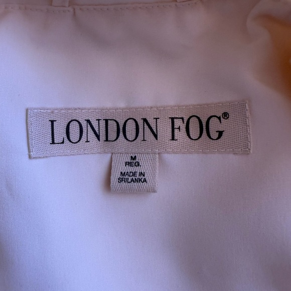London Fog vintage jacket beige light zipper bottom tie long sleeve size M - Picture 13 of 16